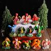 Resins Colorful Flower Dragon Miniature Figurine Ornament for Garden and Landscapes Office Home Desktop Cake Decoration