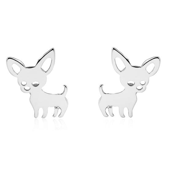 Stylowe kobiece kolczyki Urocze drążone elementy ze stali nierdzewnej