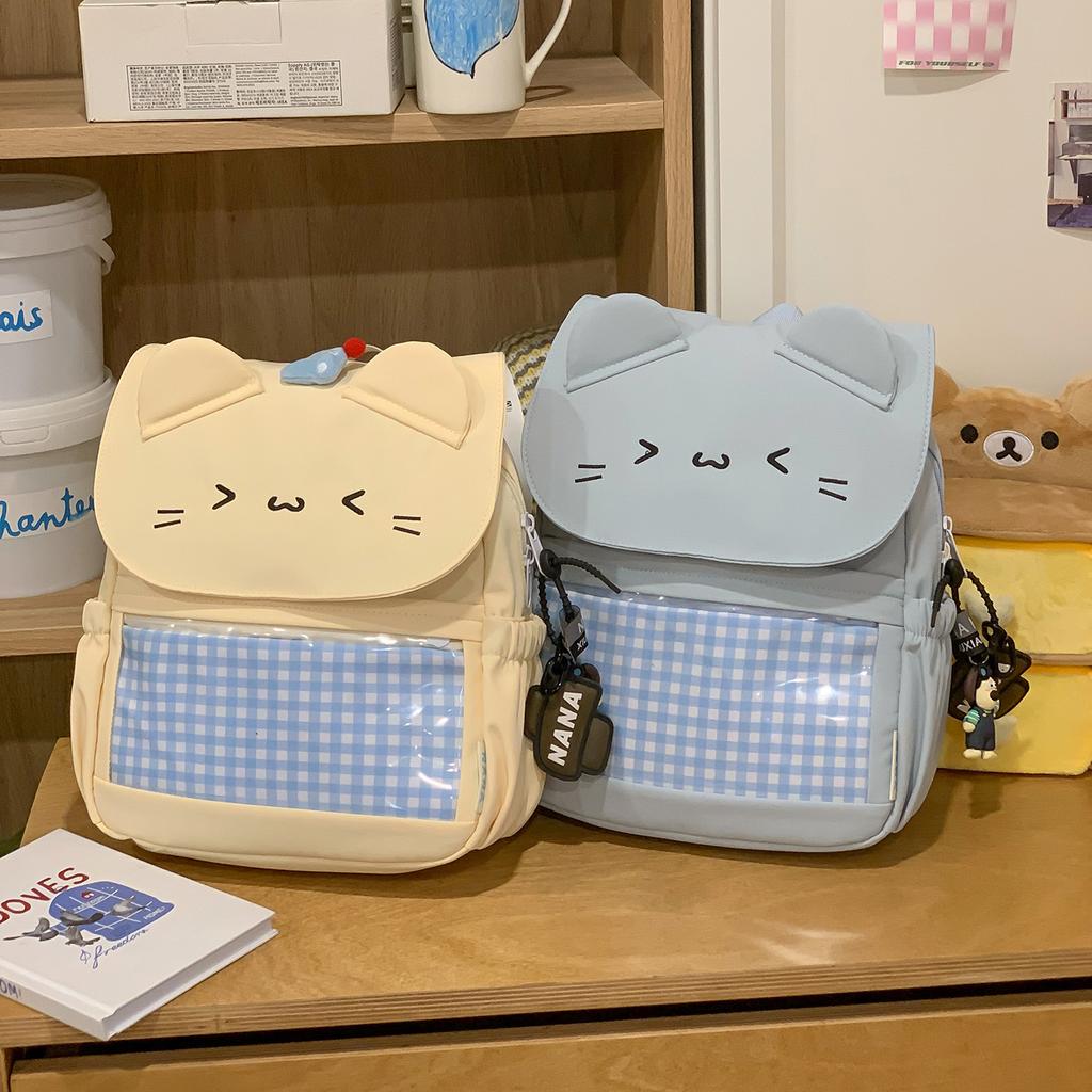 Zaino Scolastico Ordine Gattino Carino Zaino Scolastico per Bambini Zaino per Viaggi all'Aperto per Bambini Zaino per Ragazzi e Ragazze Zaino per Scuola Materna