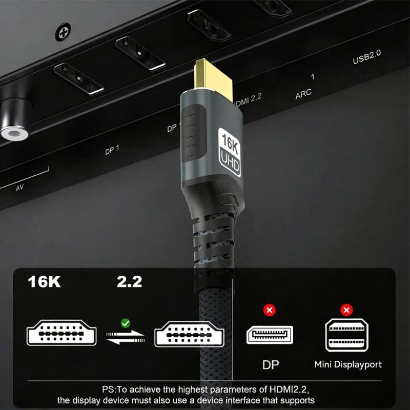 High Grade Digital Video Connection For Engaging Entertainment And Home Theater With 16K Sharpness And Improved Visual Technology