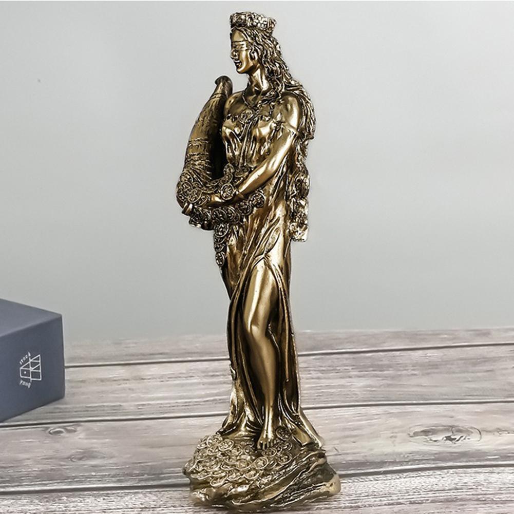 Tyche Sculpture Ancient Greek Mythology Collectible Bronzes Finish Greek Goddess Statue Sculpture Figurine For Living Room