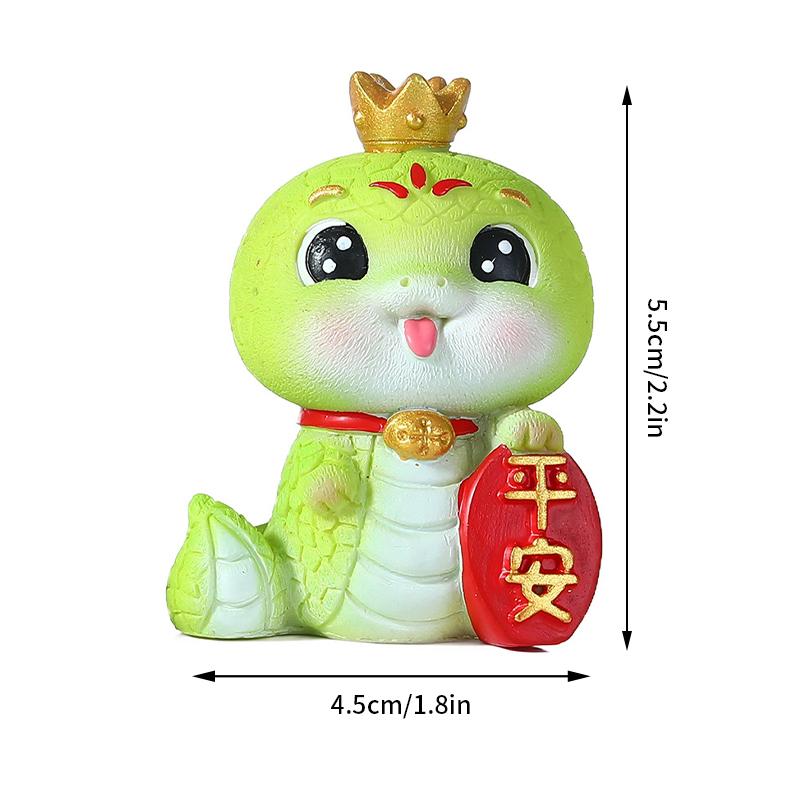 Chinese Spring Festival Ornament Cartoon Snake Statue Figurine Ornament Merry Christmas Decoration 2025 New Year Home Decoration