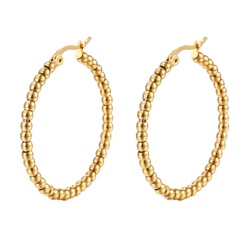 316L Stainless Steel Hollow Geometric Circle Metal Simple Earrings  Boucle Oreille Femme Inoxydable  Pendientes Acero