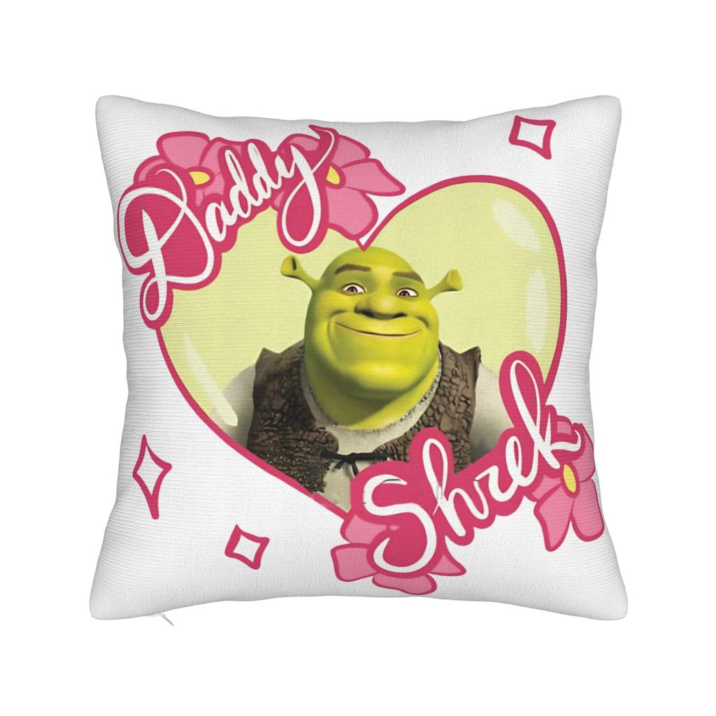 Federa Cuscino Stampata Meme Divertente di S-Shrek Copricuscino per Cuscino da Lancio Decorazioni per la Casa Y2K Con Cerniera Varie Misure