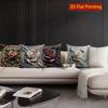 2D  Vintage Embossed Rose Floral Throw Pillow Covers Pattern Cushion Cover Suitable For Sofa Bedroom Car Pillow Cover