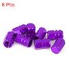 X AUTOHAUX Tire Stem Valve Cap Wheel Valve Cover Car Dustproof Hexagon Aluminum Alloy Tire Cap 8pcs Purple