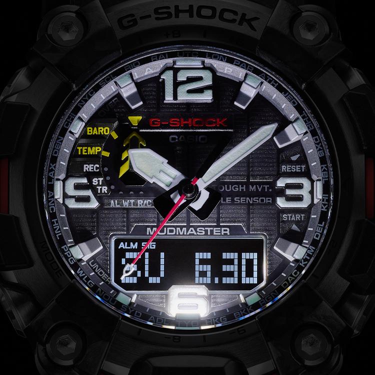G-Shock Land Series Fashion Trend Street Big Mud King II Carbon Fiber Core Solar Quartz Movement Resin Strap Men watches Green GWG-2000-1A3PR