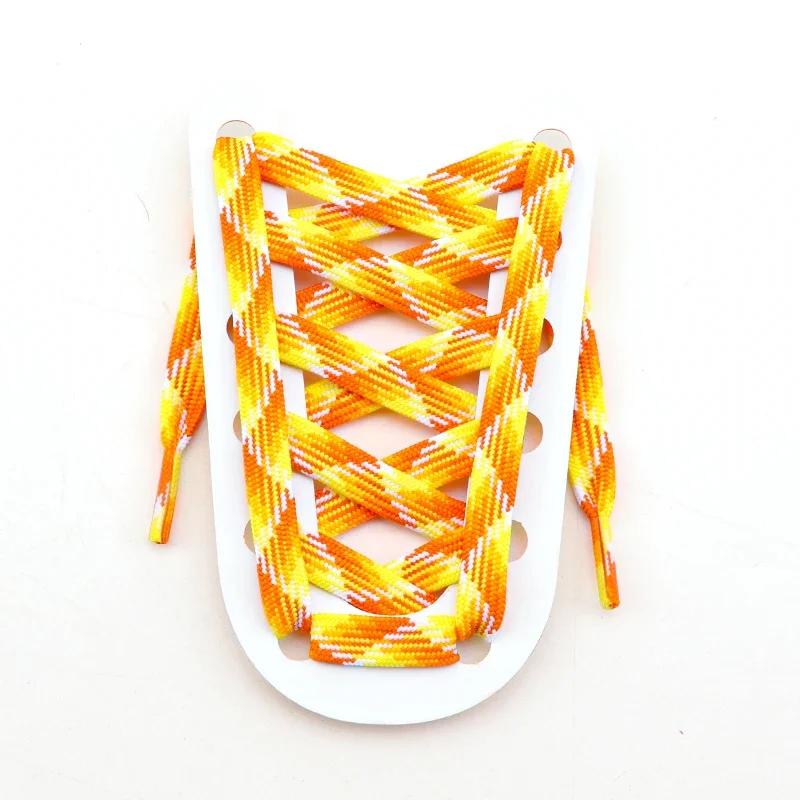 

Плоские шнурки для кроссовок Радужные шнурки Цветные полосатые шнурки для обуви для женщин и мужчин Ширина 1 см Длина 100/120/140/160 см 1 пара 120cm