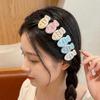 Sweet Polka Dot Hair Clips Mixed Color Oval Side Bangs Clips for 6PCS/SET Women