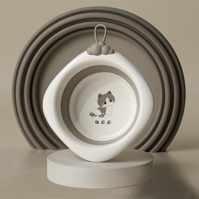 Skládací umyvadlo pro děti, Přenosné umyvadlo, Silný plastový lavor pro miminka, Domácí dětská malá miska