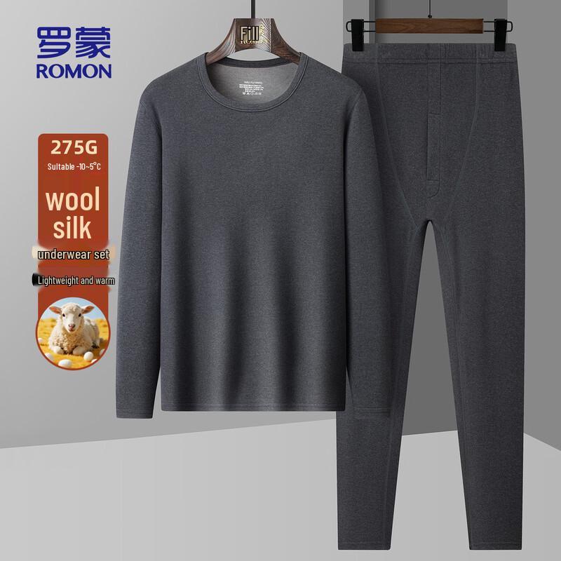 ROMON Men's Wool & Silk Thermal Underwear Set
