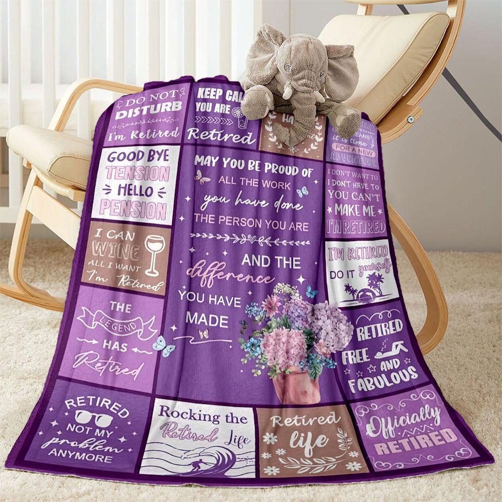 Retirement Journey Inspiration Blankets Are Suitable for Living Rooms,making Them an Ideal Choice for Outdoor Travel and Gifts.