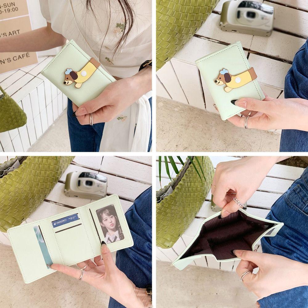 Ultra Thin Sausage Dog Wallet Korean Style Coin Pouch Casual PU Leather Card Holder  Men