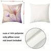 Purple Flower Printed Cushion Covers For Home Decor Polyester pillowcase, sofa decorative cushion cov Headboard Pillow