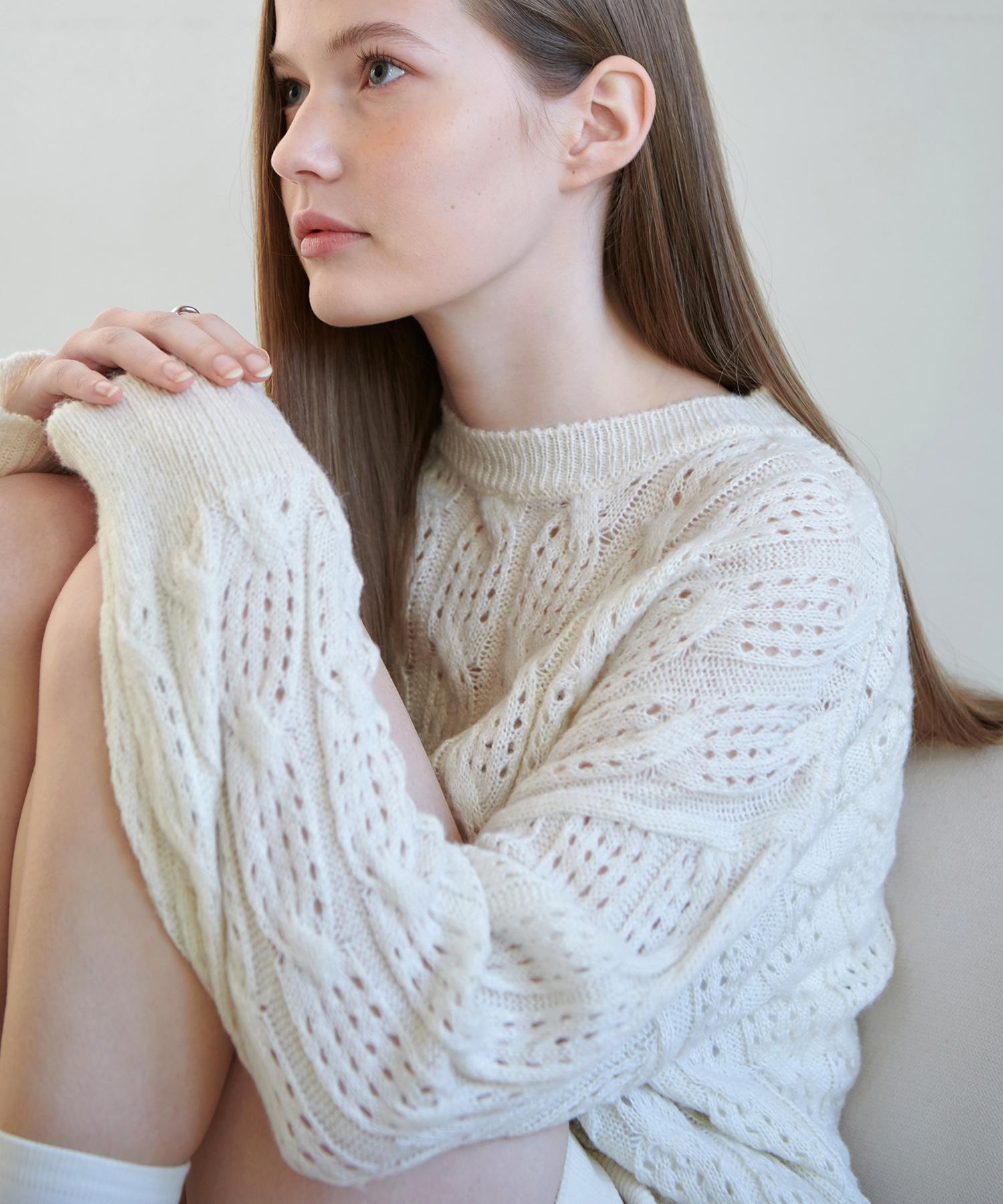 Pandora Fit Lizzle Twist Round Knit Ivory/Free
