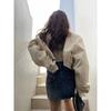 Südkorea Dongdaemun Frühling Neu Nischendesign Ausländischer Stil Stehkragen Reißverschluss Kurze Baseballuniform Jacke Damen