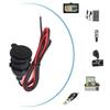 Audiofan Cigarette Lighter Socket Female with Lid Ripped Power Cable 103cm