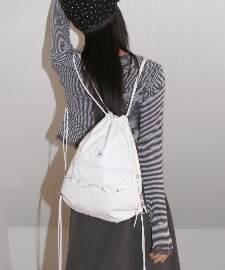 Nofficialnoffice Faux Leather Drawstring Bag