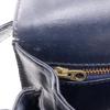 CELINE Old Celine Shoulder Bag Macadam Horse Hardware vintage Navy blue canvas/leather Women Used