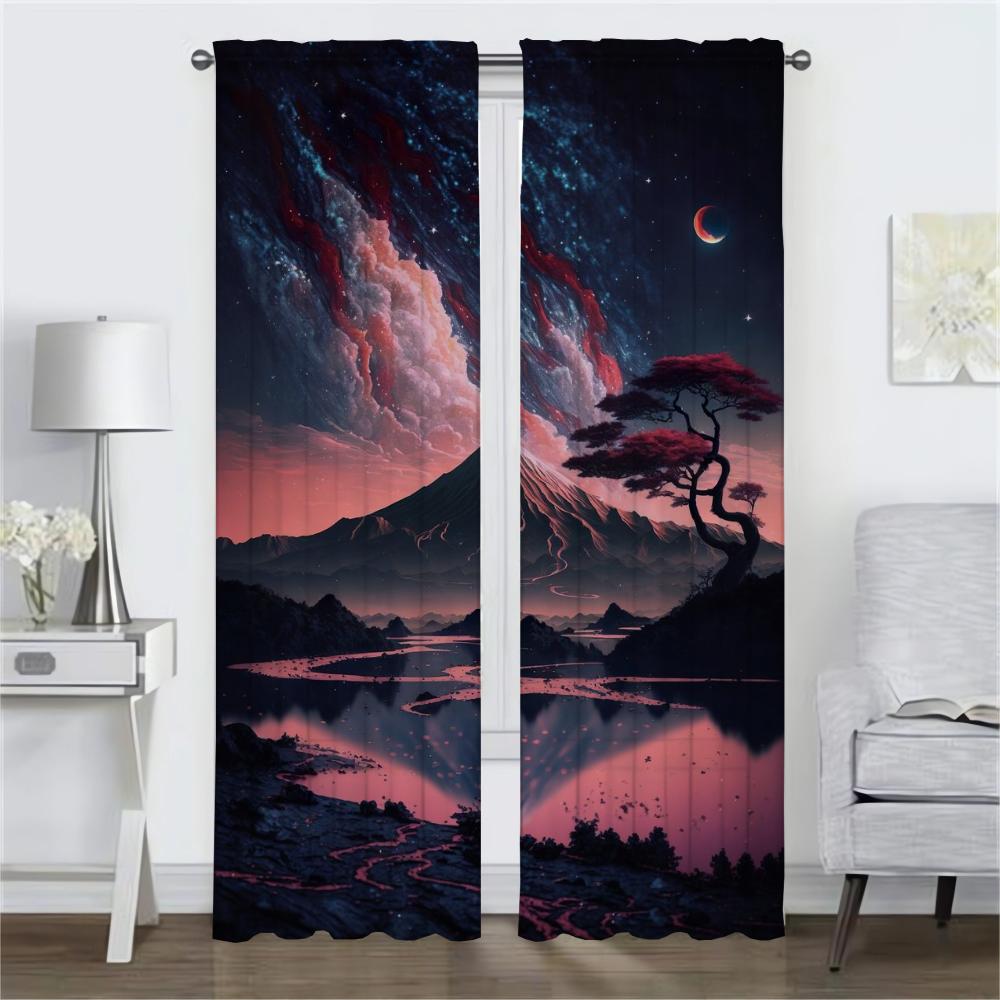 Mörkläggningsgardiner Kök Barnrum Gardiner i japansk stil för sovrum Fönstergardin Rullgardiner Halloweendekoration Skiljeväggspanel