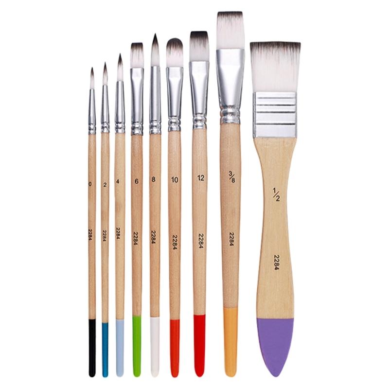 

9 Pcs Artists Paint Brushes Set Multifunctional Nylon Hair Painting Brushes Artist Paint Brushes Watercolor Brushes 1