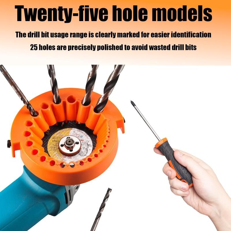 Multipurpose Drill Bit Grinding Sharpener Polishing Grinding Tool 125Mm Angle Grinder Powered Tool Parts For 2-13Mm Drill Bits Set