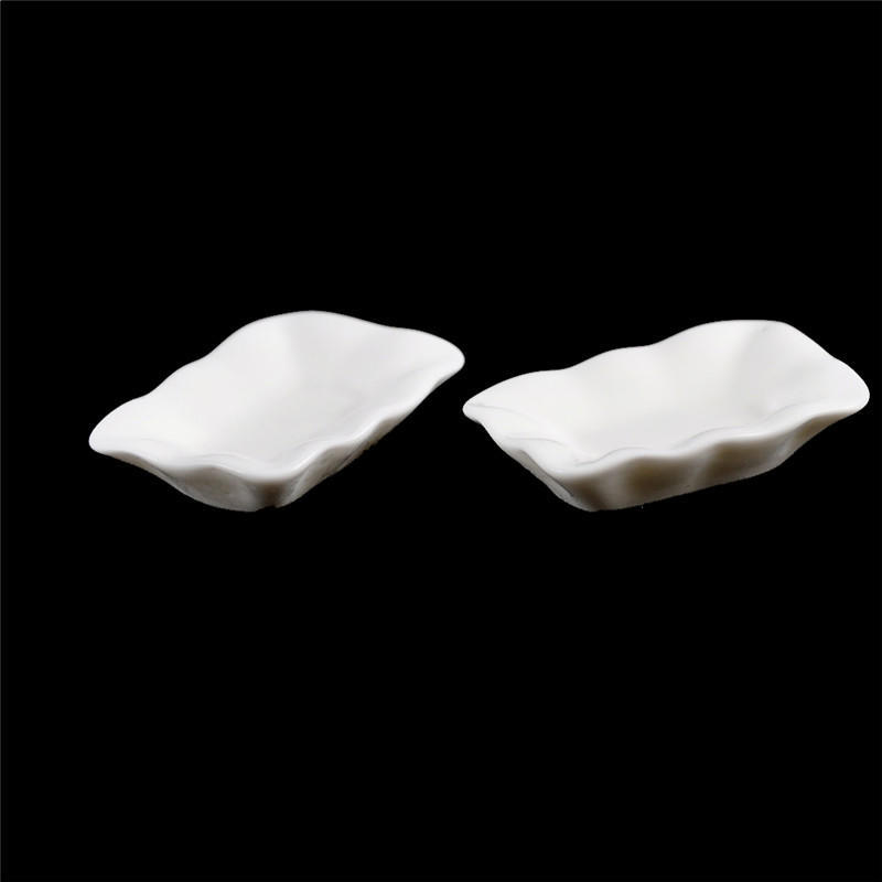 10Pcs Dollhouse Miniature Resin Trays Plates Doll Mini Food Dishes Tableware