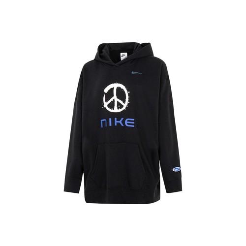 

Nike brand logo printed plain hoodie long-sleeve sweatshirt for women black EU L чорний