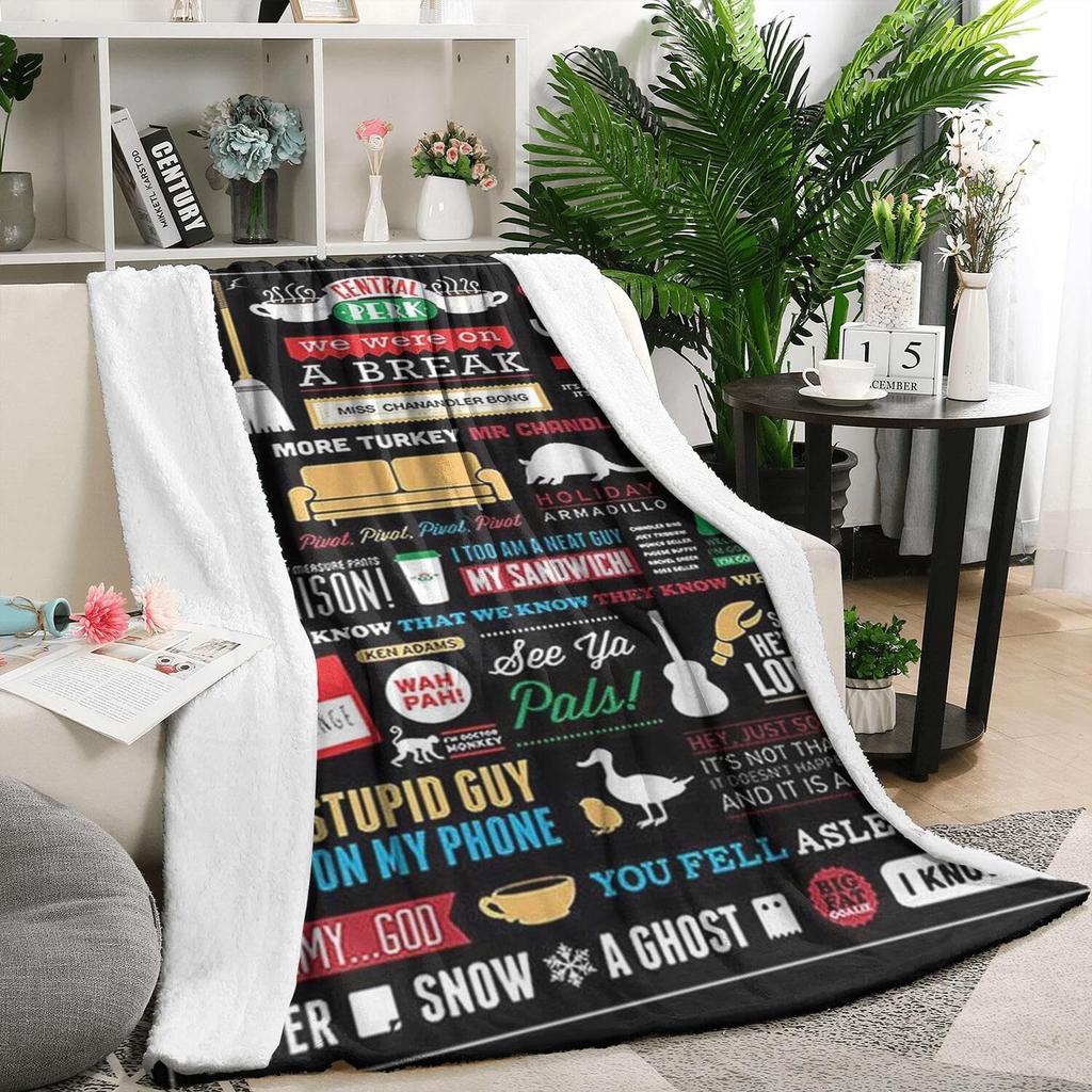Giving Gifts As a Friend's Gesture Printed Blanket for Sofa Bed Travel Camping Living Room Office Conditioning Blanket