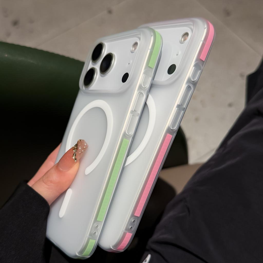 Luxuriöse Ultradünne Nano Matte Durchscheinende Harte PC Handyhülle für iPhone 17 Air 16 15 14 Pro Max Für Magsafe Kabellose Ladehülle