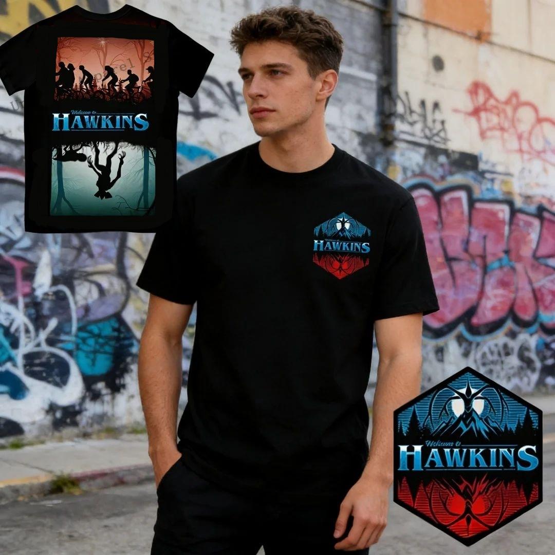 

Cotton Eddie Munson Stranger Vintage Print Tshirt Demogorgon Cannibal Flower Hawkins Pattern Tshirt Y2K Streetwear Top XL