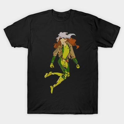 Men Black Print T-shirt Super Large TShirt Rogue No-Cut Transfer Paper Print Cotton Tshirt