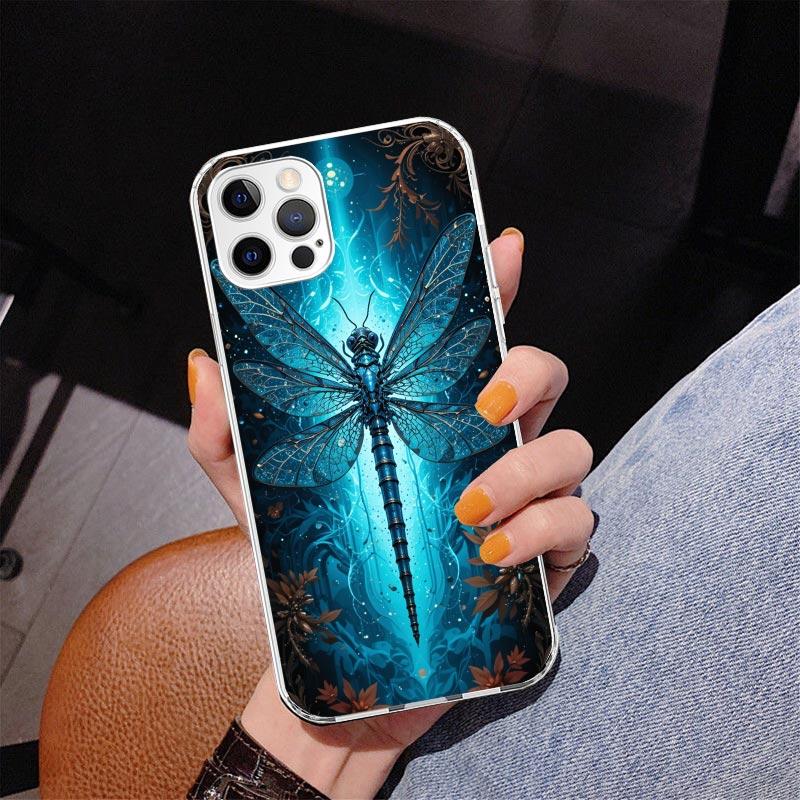 Beautiful Dragonfly Enthusiasts Phone Case For iPhone 13 12 Mini 11 Pro Max XS XR X SE 7 8 Plus 5S 5 6S 6 Gift Print Cover Funda