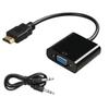 1080P HDMIs Male To VGA Female Converter HDMIs To VGA Adapter with Audios Support for Video and Gaming For PC TV Laptop