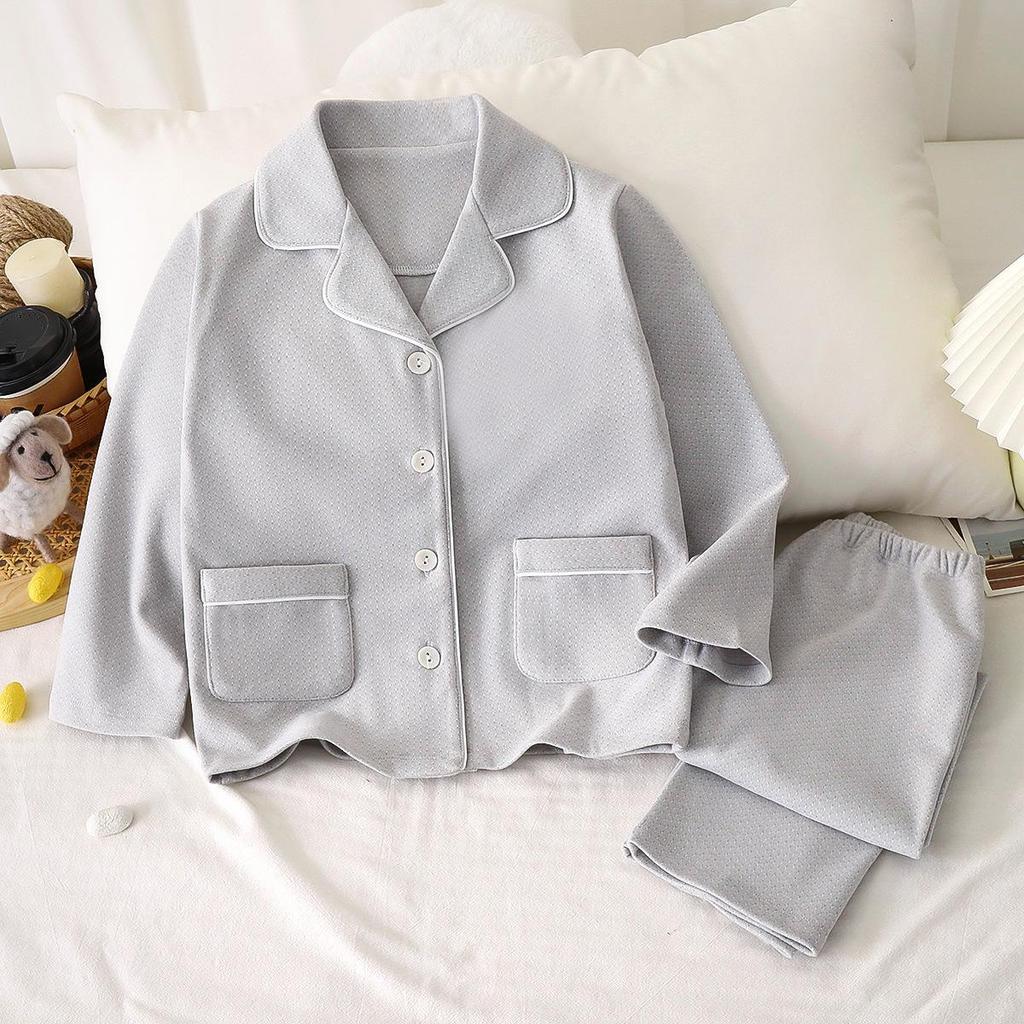 Teen Turn-Down Collar Pajamas - Autumn & Winter Edition for Boys & Girls