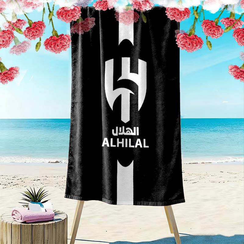 Al-Hilal Saudi Football Club Print Beach Towel, Large Soft Quick Dry Towel for Beach Camping Swimming