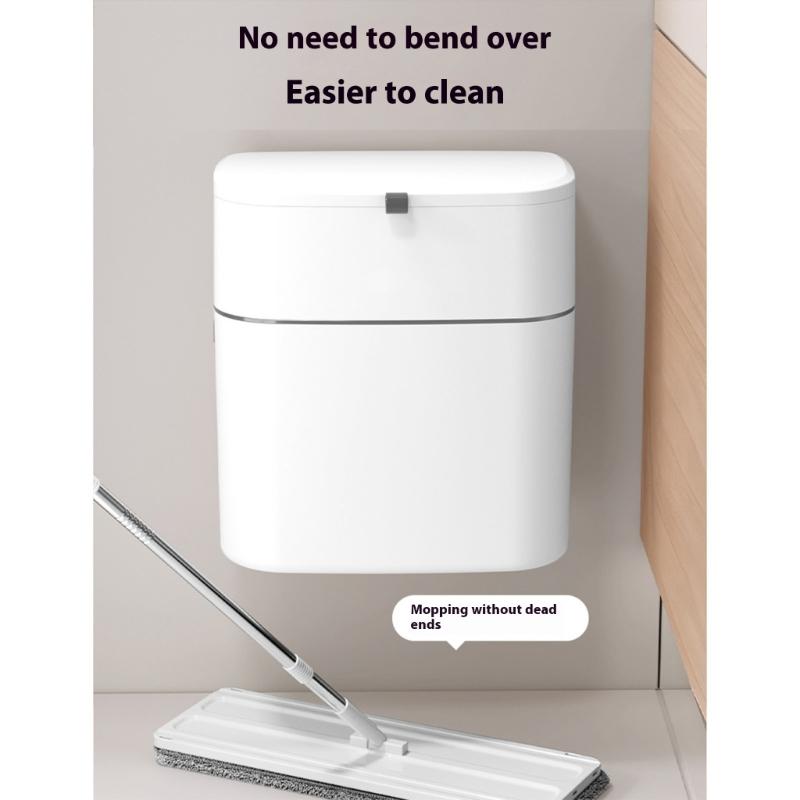 8L 10L Kitchen Composts Bin With Lid Hanging Wall Mounted Trash Can For Countertop Indoor Use