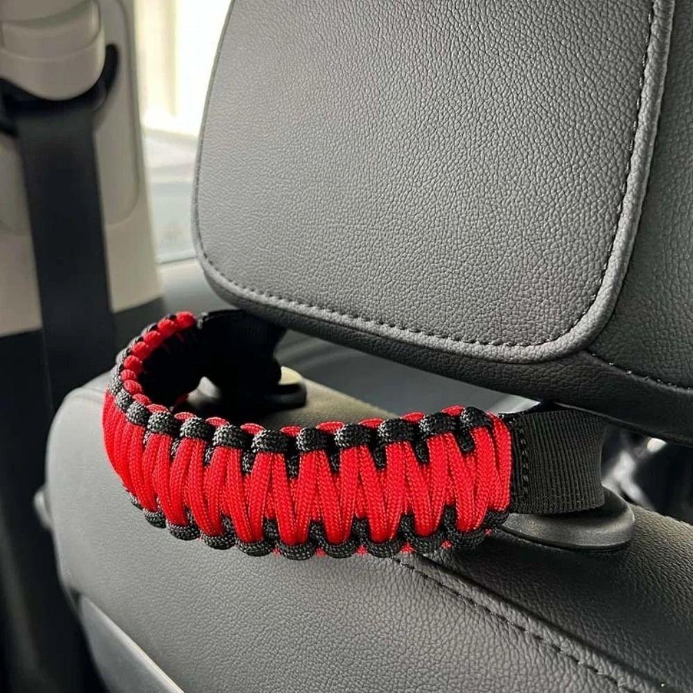 2 Pcs Polyester Car Seat Handle Back Auxiliary Accessories Rear Seat Safety Armrest  Vehicle