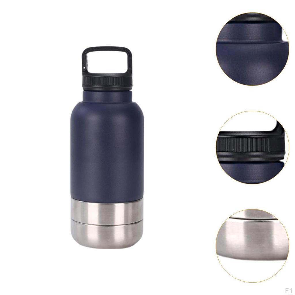 Dog Water Bottle with Handle And 2 Bowls for Food Travel