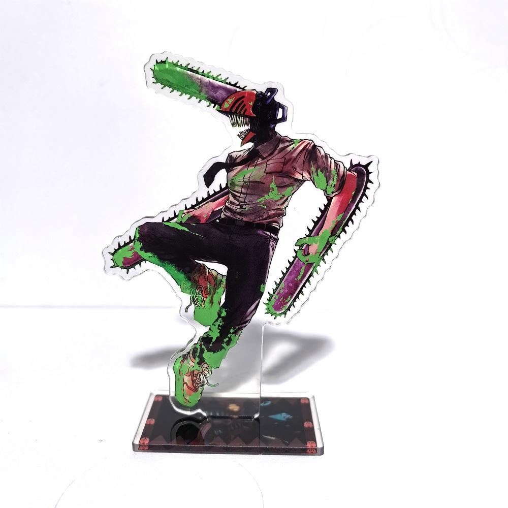 15CM Chainsaw Man Animation Figure Denji Power Acrylic Stand Miniature DIY Decor Standing Sign Adult Collector Plaything Tabletop Decoration Piece 15cm