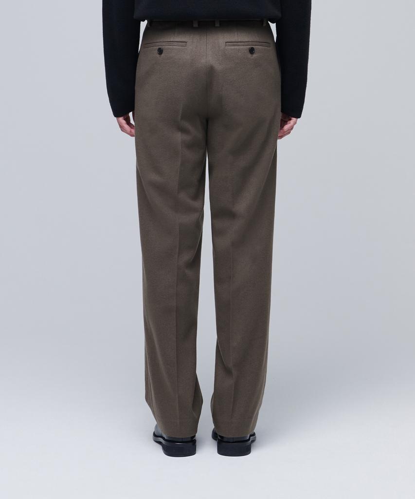 MUSINSA STANDARD Wool Flannel Wide Slacks [Dusty Beige]