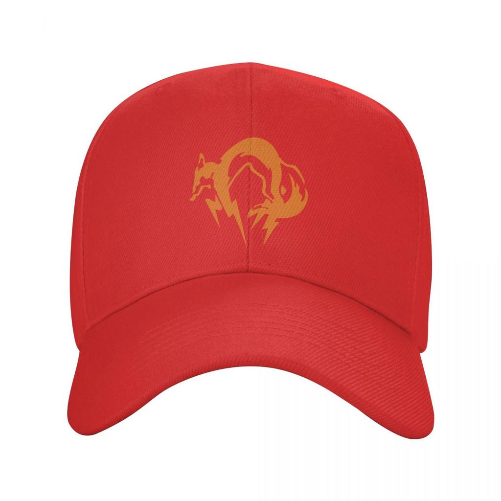 Klassische Metal Gear Solid Fox-Logo-Baseballkappe für Unisex-Damen, individuell verstellbare Unisex-Videospiel-Vatermütze, Sommermütze