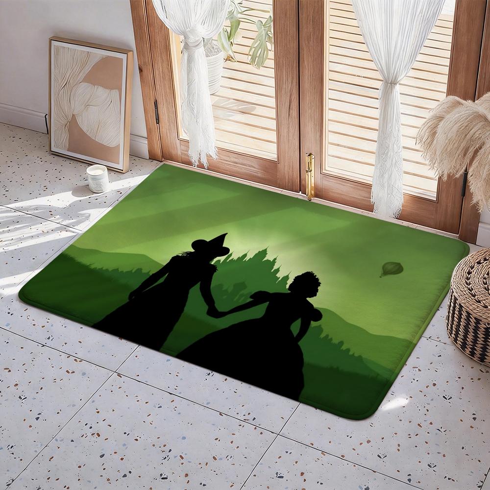 Movie W Wicked Floor Mat Eco  Flannel Doormat Non Slip Odorless Indoor Floor Rug Soft Short Plush Home Mat