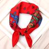 Women Square Scarf Ethnic Hijab Retro Handkerchief Head Wrap Head Scarves Muslim Floral Print Bandana Shawl Headscarf