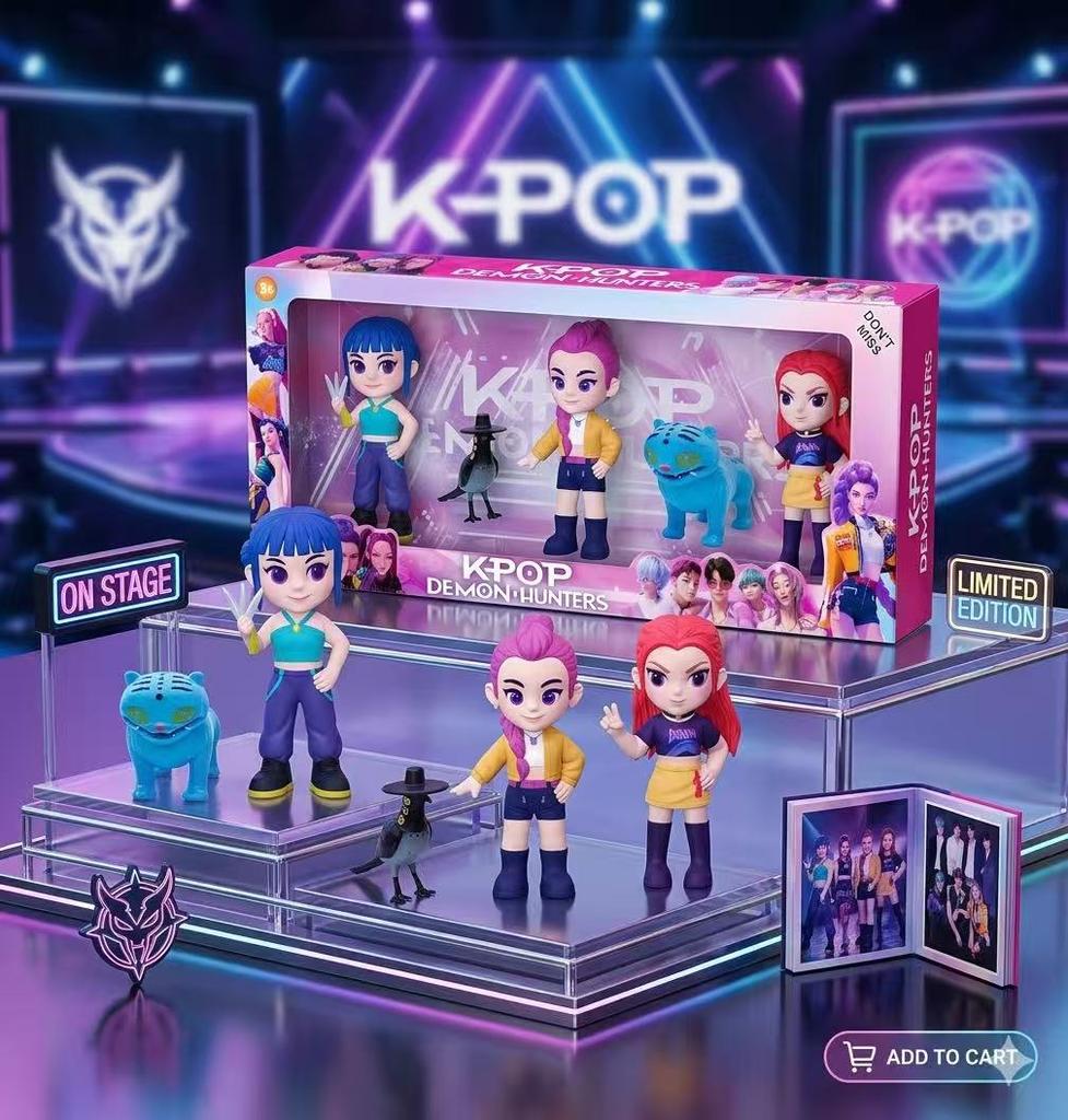 Hot Cartoon Kpop Demons Hunters Figure Plaything Cartoon Rumi/Mira/Zoey Action Figure PVC Desktop Decoration Model Doll Gifts