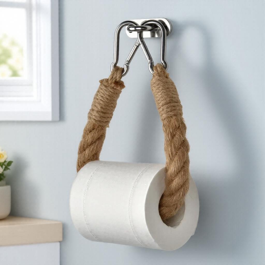 D5 Vintage Bathroom Accessories Decor Towel Lanyard Toilet Paper Holder Home Hotel Tissue Hanger Towel Organizer Wall Mounted