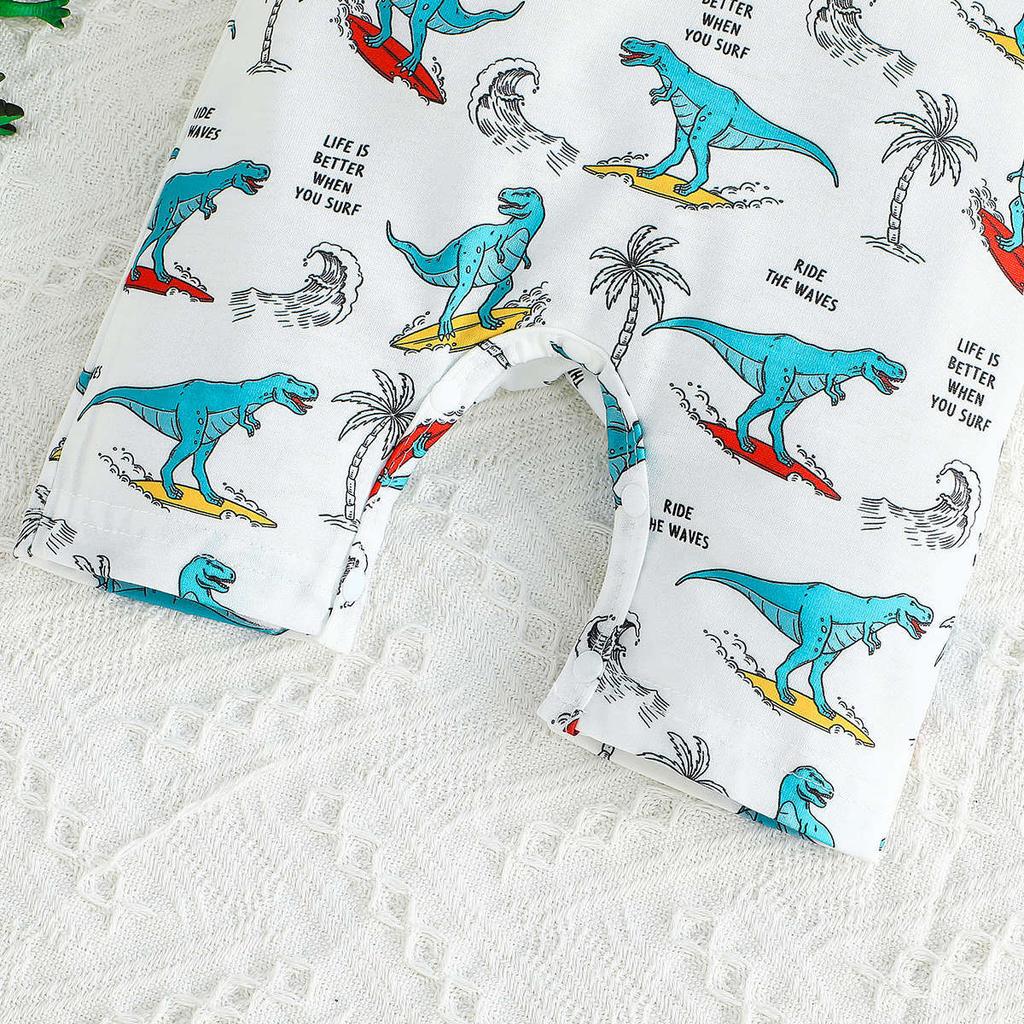 Newborn Jumpsuit Cartoon Dinosaurs Baby Rompers Baby Boy Soft Baby Clothes 3-24 Months