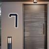 מספר בית מואר סולארי תאורת חוץ מספר כתובת LED מאיר עמיד למים מספר בית מודרני שלט כתובת לדלת כניסה חיצונית