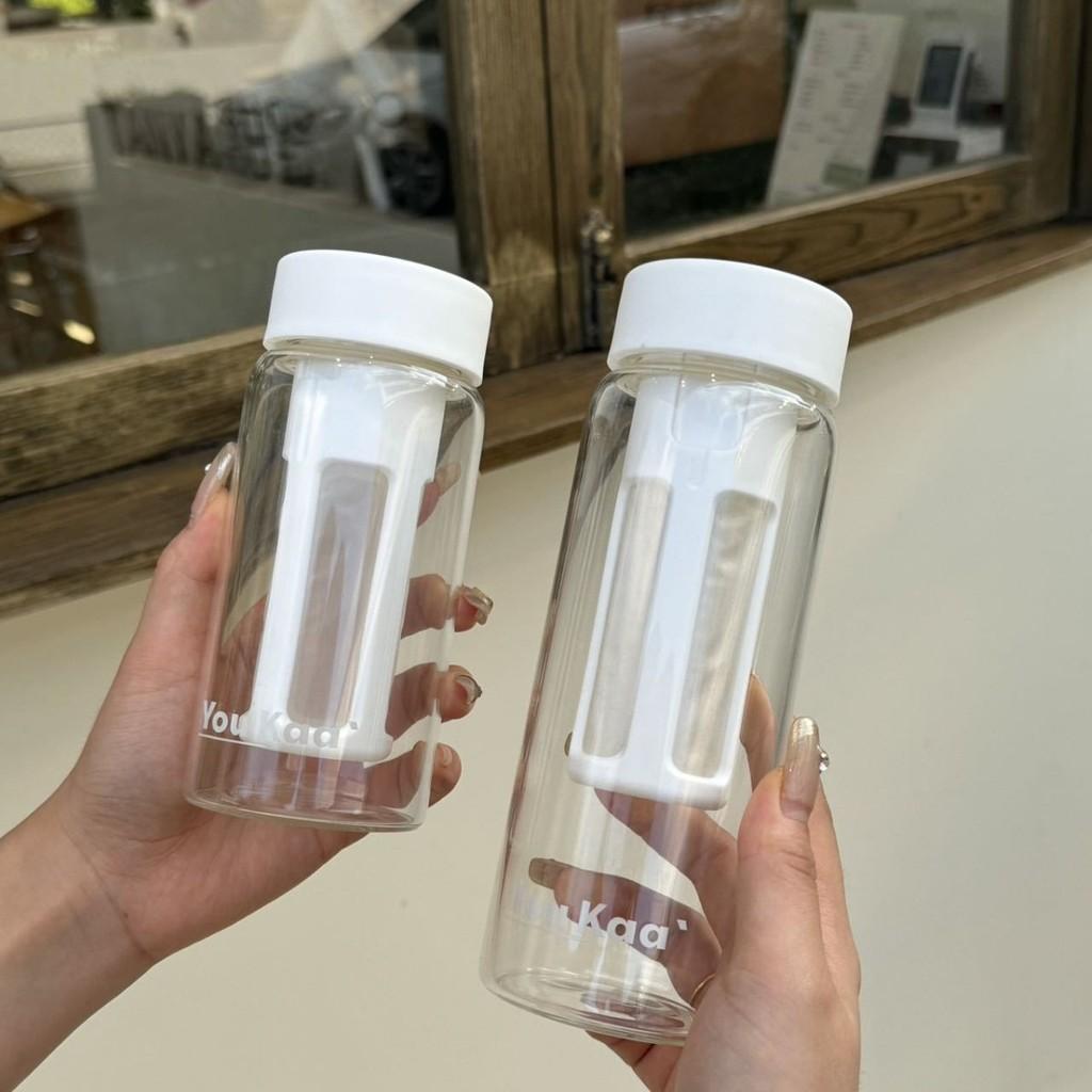 Girls Cold Brew Glass Cup With Tea Separation And Lid For Home Office Gift