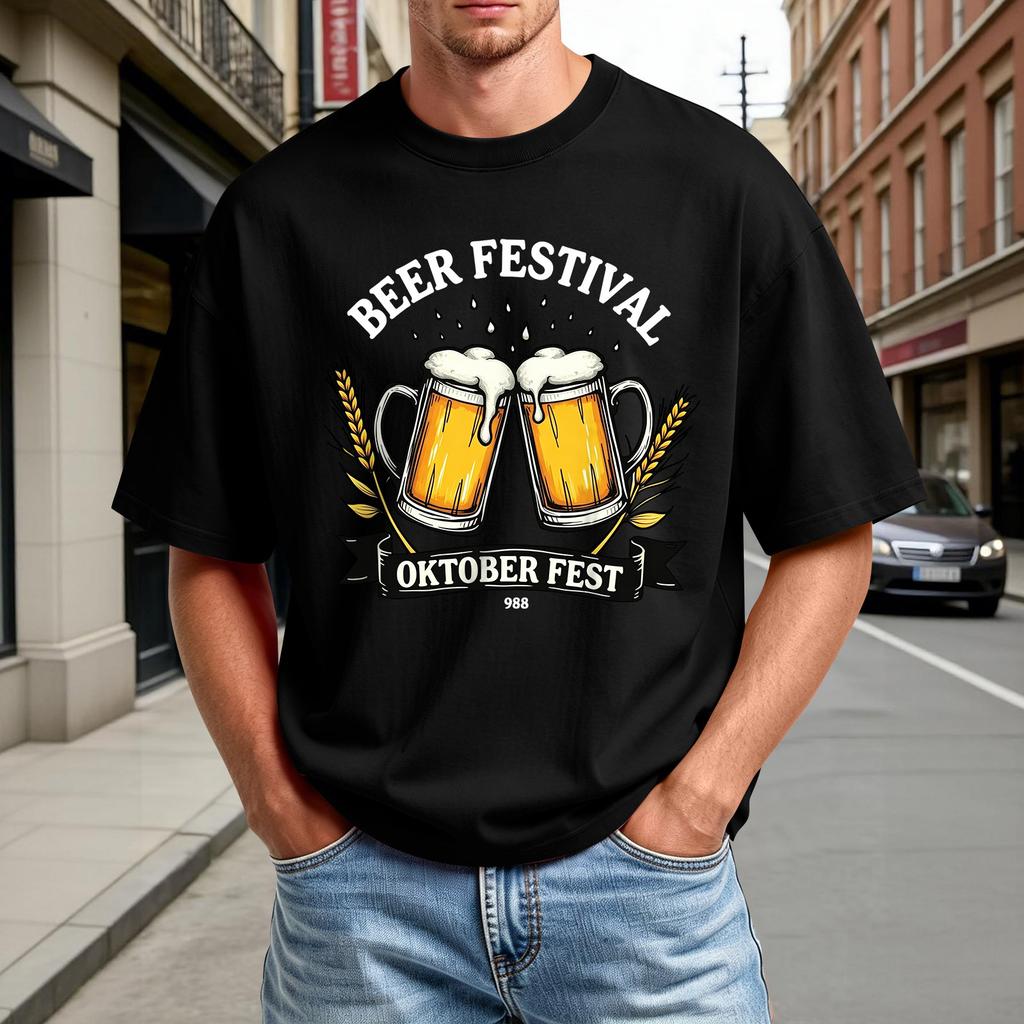 Men's Short Sleeve T Shirt Beer Festival Oktober Fest Graphic Tee Casual Comfortable Crew Neck Summer Top